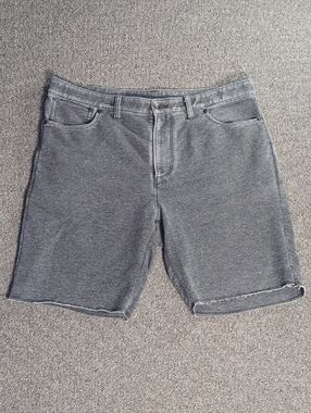 John Varvatos ★ U.S.A. Burnout French Terry Shorts Light Charcoal Size Large